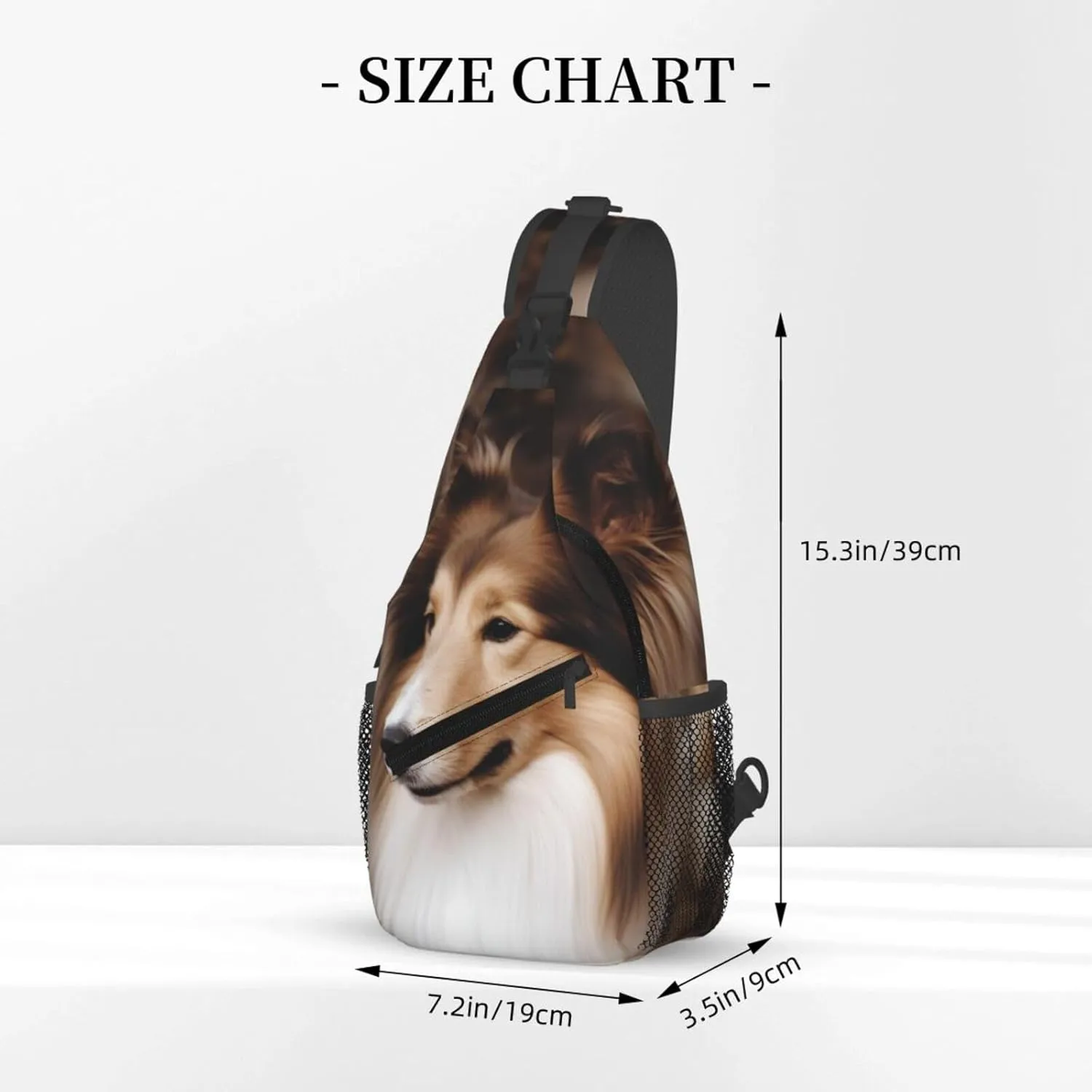 Sling Bag Crossbody Backpack for Men Women Shelties Dog Chest Bag Crossbody Bag for Travel Sport Running