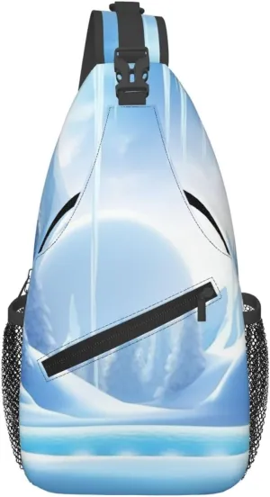 Sling Bag Crossbody Sling Backpack for Men Women Snow Ice World Cross Chest Bag Travel Hiking Daypack