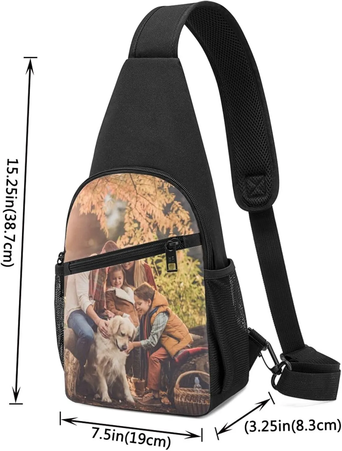 Sling Bag Custom Bag Customized Chest Bag For Men Women Customize Image Logo Text Sling Shoulder Backpack