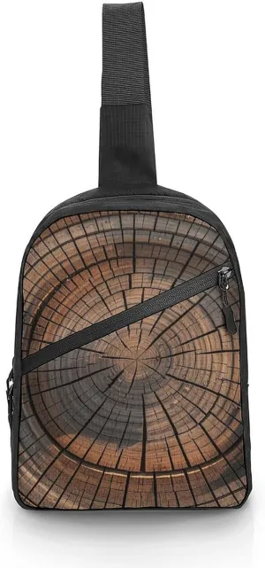Sling Bag for Men Women Tree Stump Sling Backpack Chest Bag Casual Daypack Crossbody Bag for Travel