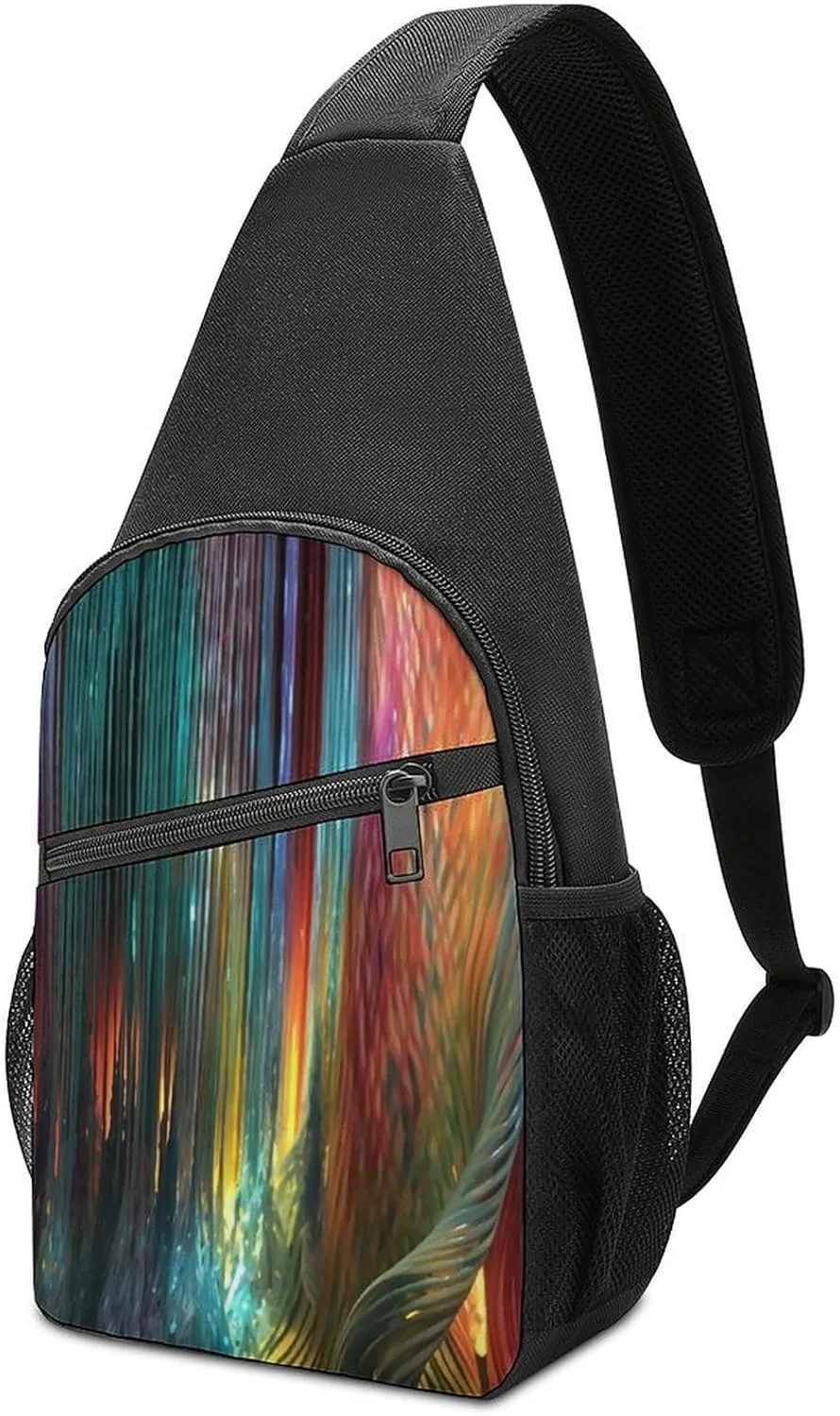 Sling Bag for Women Men Crossbody Bag Chest Bag Colorful Cute Pig Sling Backpack Fanny Packs Travel Hiking Daypack