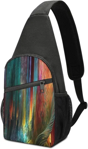 Sling Bag for Women Men Crossbody Bag Chest Bag Colorful Cute Pig Sling Backpack Fanny Packs Travel Hiking Daypack