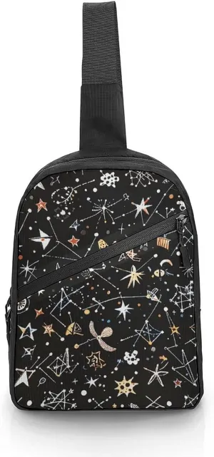 Sling Bag for Women Men Daypack Constellation Pattern Chest Bag Crossbody Backpack for Hiking Travel