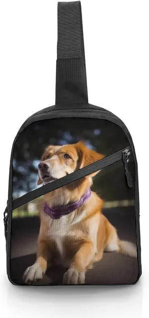 Sling Bag for Women Men Daypack Dog Chest Bag Crossbody Backpack for Hiking Travel