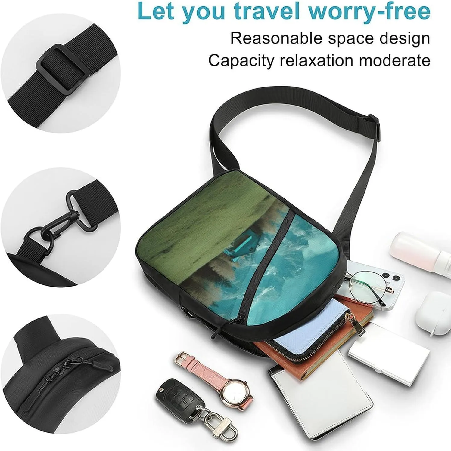 Sling Bag for Women Men Daypack House on The Prairie Chest Bag Crossbody Backpack for Hiking Travel