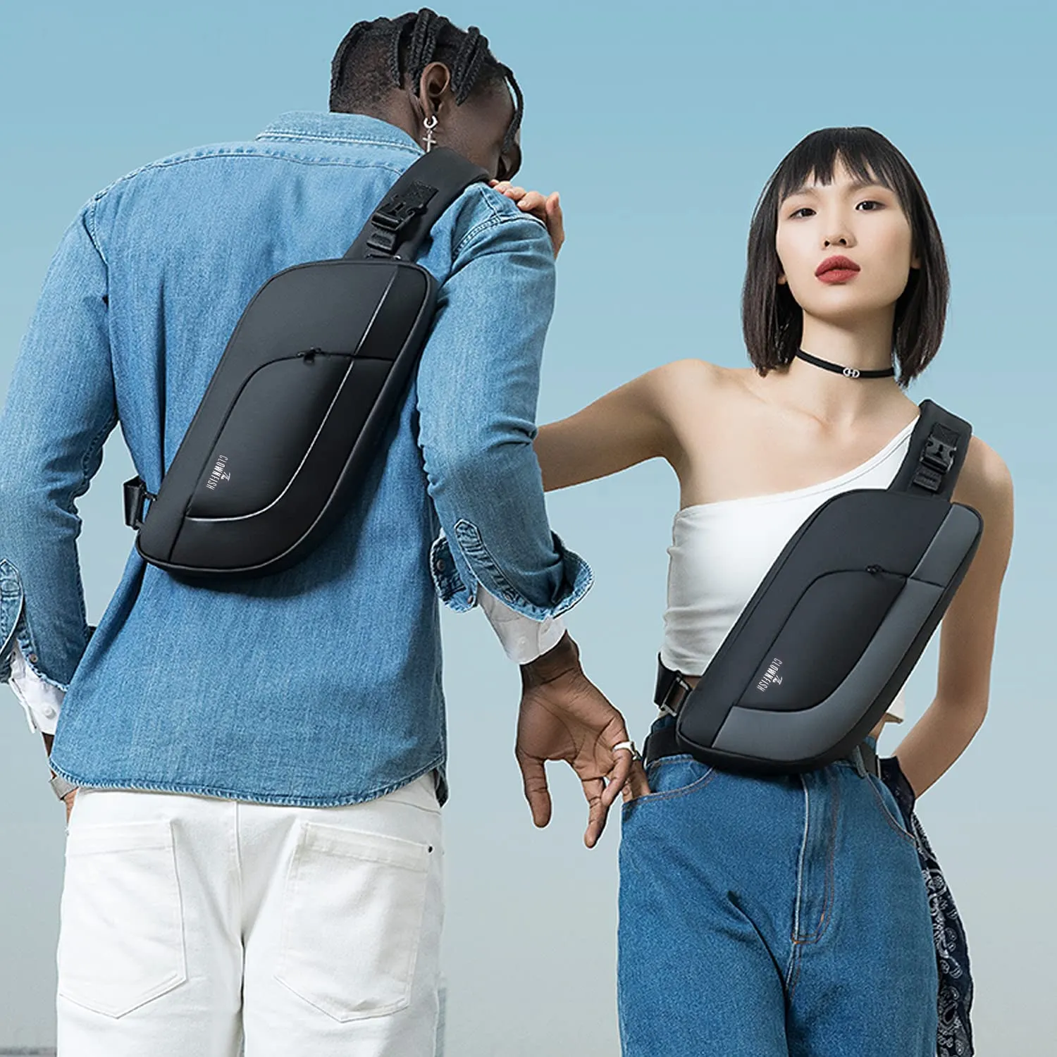 Sling Bag - Water Resistant, Multipurpose Storage | 5L Capacity | Grey