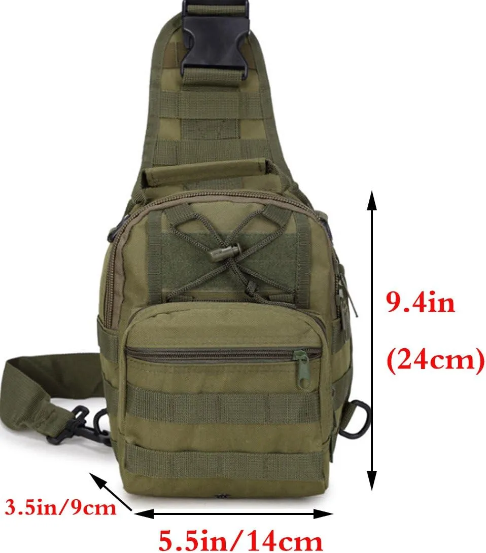 Small Hiking Daypack Sling Chest Bag Multifunctional Shoulder Messenger Crossbody Backpack Camping Pack