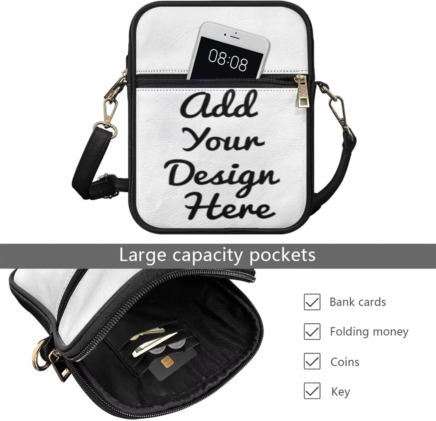 Small Messenger Bag for Women Crossbody with Zipper Closure Fashion Tote Bag for Women Leather
