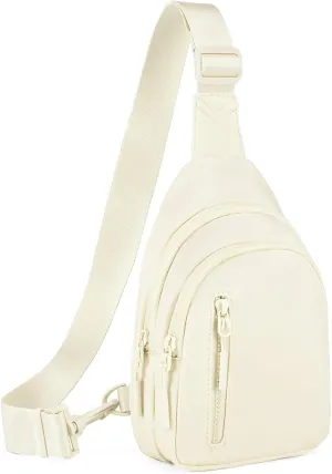 Small Sling Bag Crossbody Bag for Women with 4 Pockets Cross Body Fanny Pack Womens Chest Bag for Outdoors Traveling