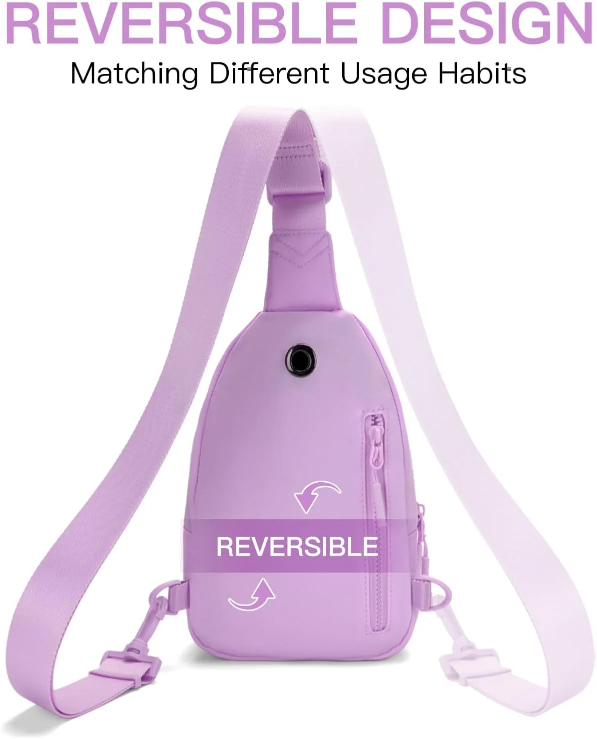 Small Sling Bag Crossbody Bag for Women with 4 Pockets Cross Body Fanny Pack Womens Chest Bag for Outdoors Traveling