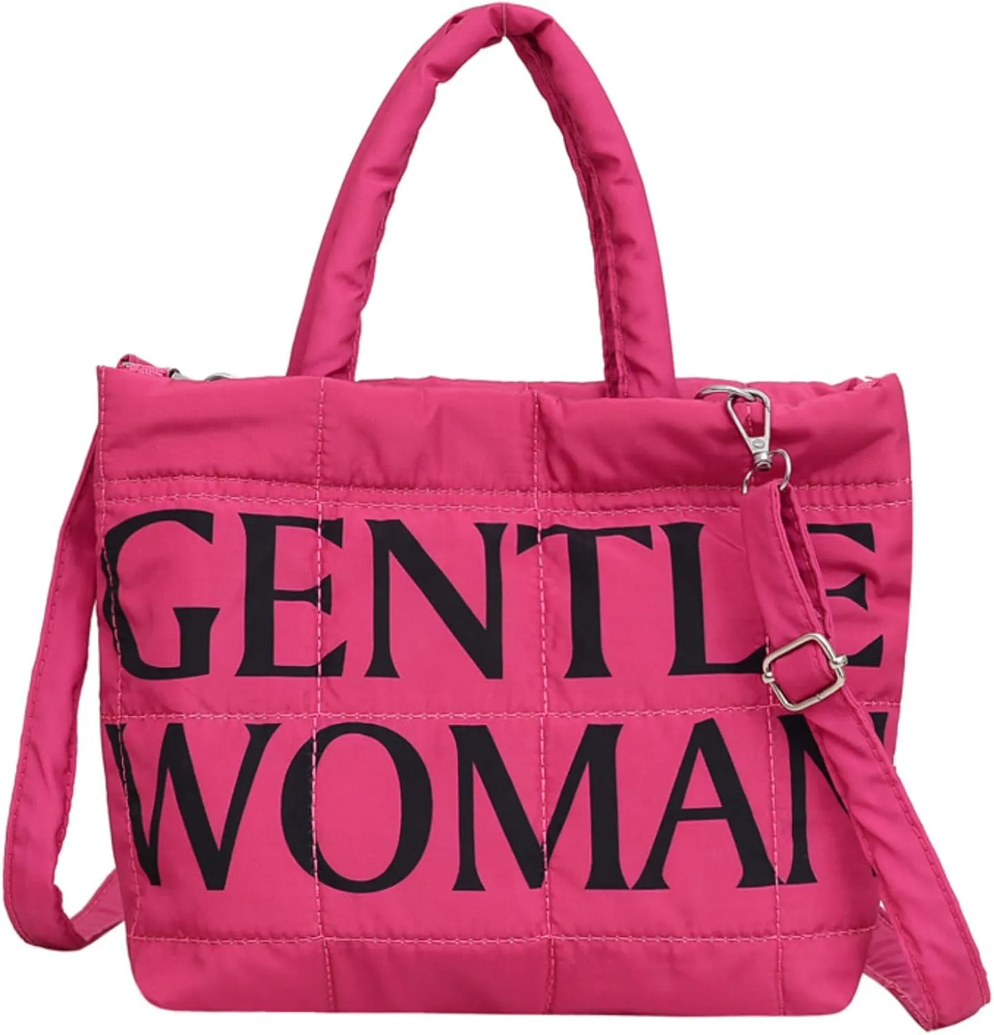 Small Tote Bag Cute Quilted Puffer Crossbody Shoulder Handbag Trendy Daily Travel Purse for Women