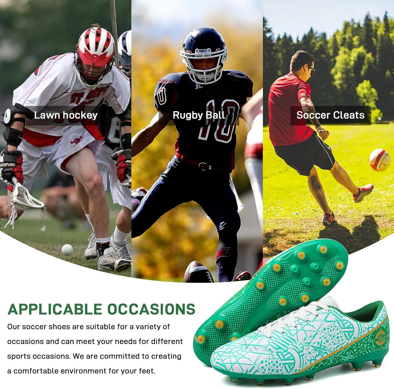 Soccer Cleats Mens Women Outdoor Indoor Soccer Shoes AG/TF