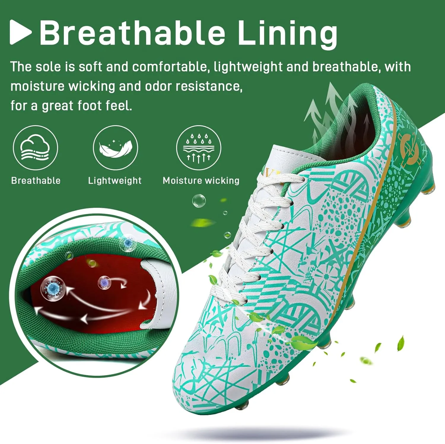 Soccer Cleats Mens Women Outdoor Indoor Soccer Shoes AG/TF