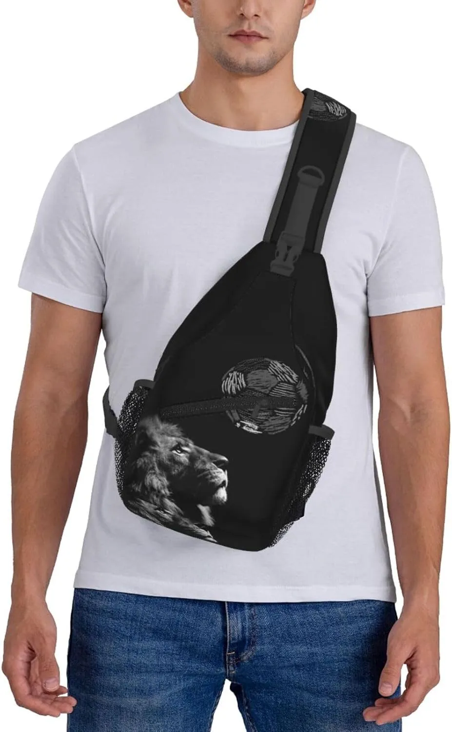 Soccer Crossbody Bag Soccer Sport Shoulder Bag Backpack Sport Sling Bag Chest Casual Daypack Bag