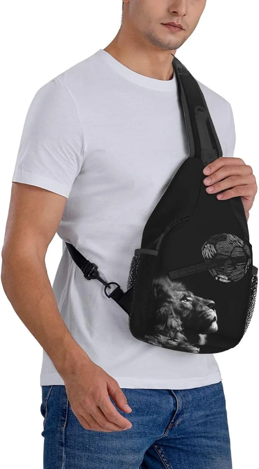 Soccer Crossbody Bag Soccer Sport Shoulder Bag Backpack Sport Sling Bag Chest Casual Daypack Bag
