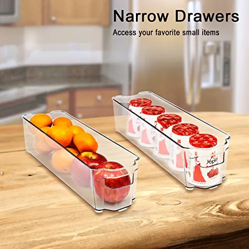 Sorbus Fridge Bins and Freezer Bins Refrigerator Organizer Stackable Food Storage Containers BPA-Free Drawer Organizers for Refrigerator Freezer and Pantry