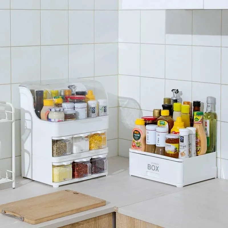 Spice Organizer Box - Easy Kitchen Storage Dispenser