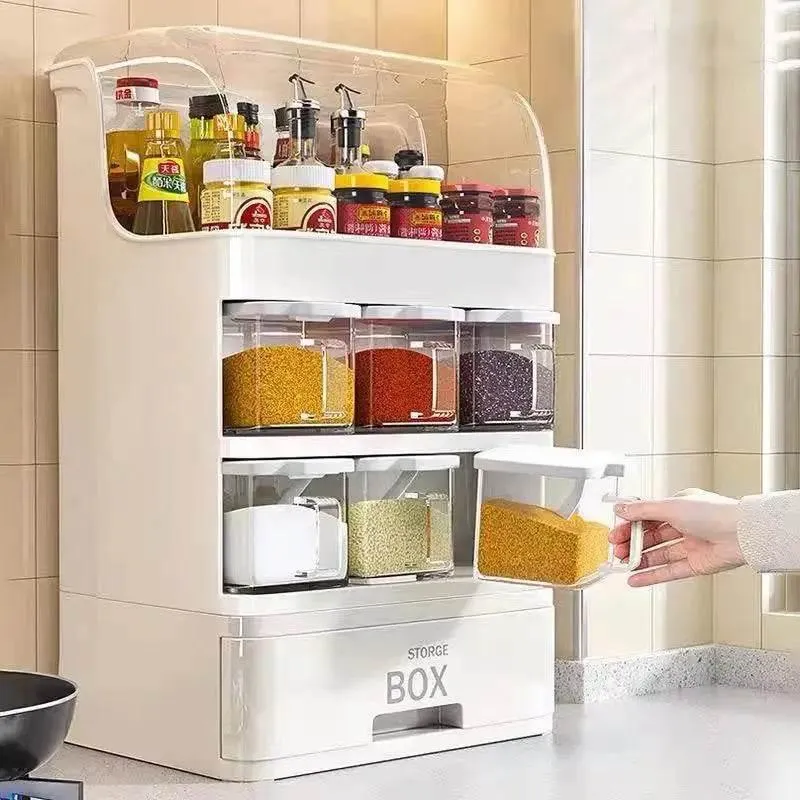 Spice Organizer Box - Easy Kitchen Storage Dispenser