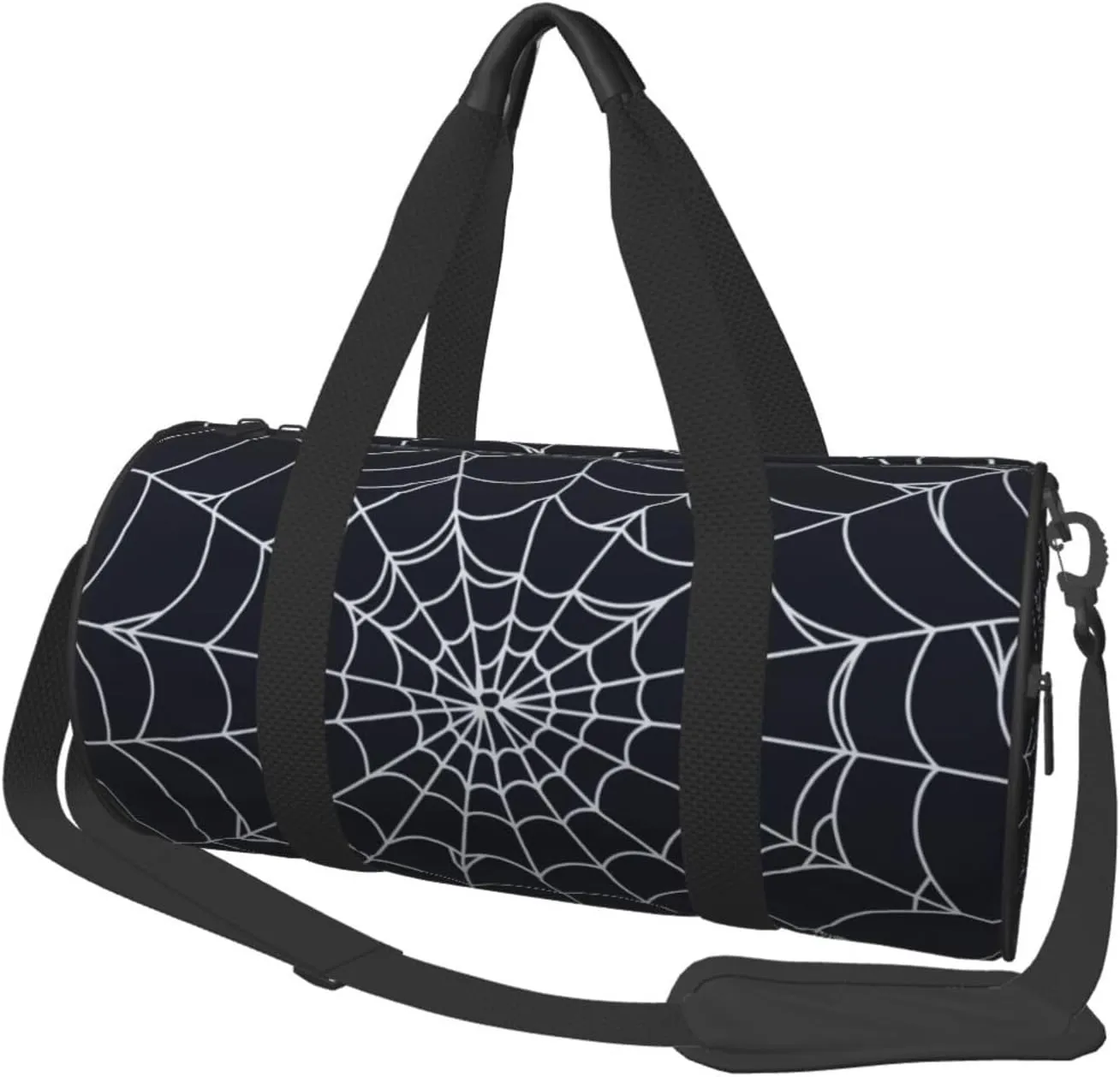 Spiral Spider Web Sports Gym Bag Halloween Travel Duffel Bag Shoes Compartment For Men Women Foldable Lightweight Yoga Gym Sports Bag