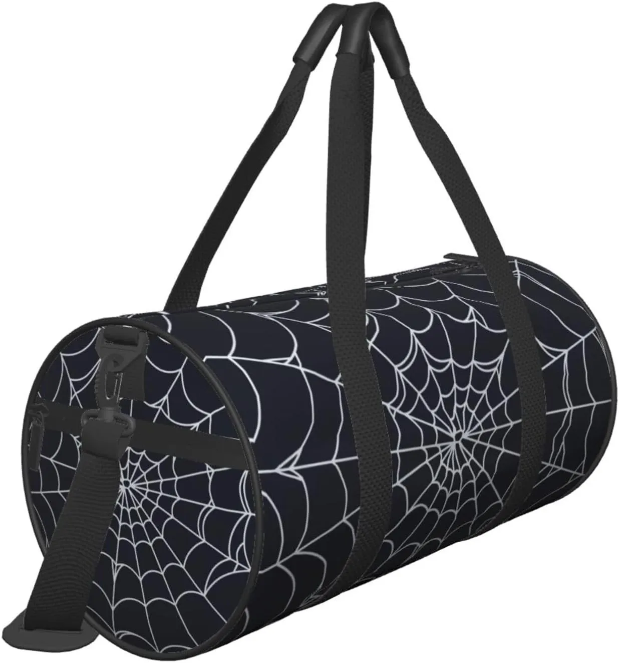 Spiral Spider Web Sports Gym Bag Halloween Travel Duffel Bag Shoes Compartment For Men Women Foldable Lightweight Yoga Gym Sports Bag