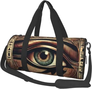 Sports Duffel Bag Mystical-Egypt-Eye-Of-Horus Foldable Travel Tote Bag Weekender Sleepover Carry On Bag