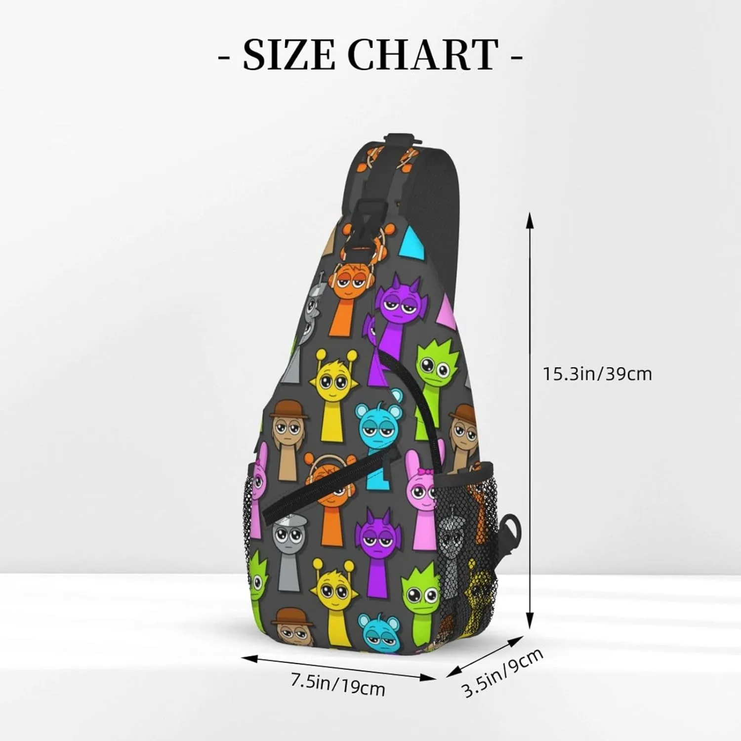 Sprunki Sling Backpack Chest Bag Crossbody Shoulder Bag,Travel Hiking Daypack For Men Women Camping Gym