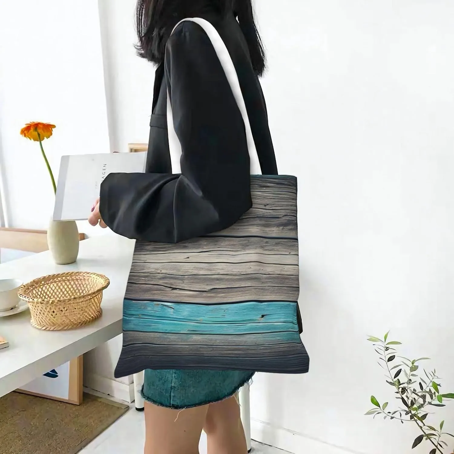 SSIMOO Tropical Rainforest Fashion Canvas Tote Bag-Personalized Handbag,Multifunctional Bag,Elegant And Minimalist