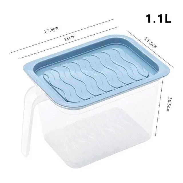 Stackable Transparent Refrigerator Storage Box - Clear Food Organizer