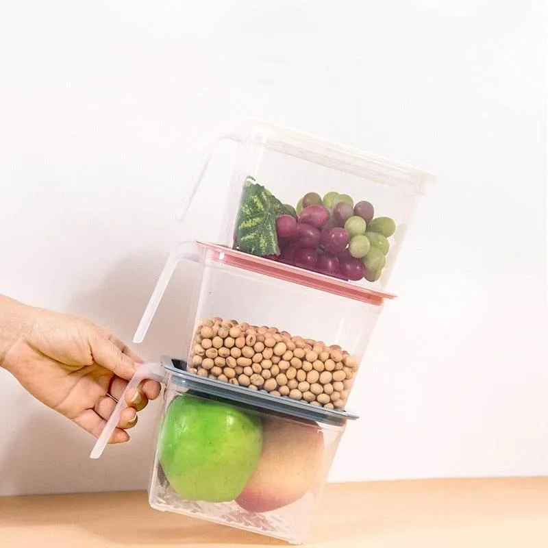 Stackable Transparent Refrigerator Storage Box - Clear Food Organizer