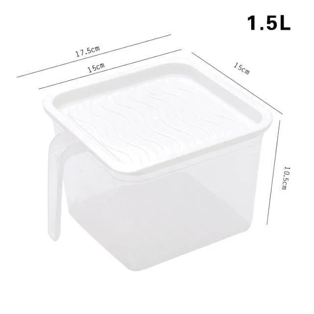 Stackable Transparent Refrigerator Storage Box - Clear Food Organizer