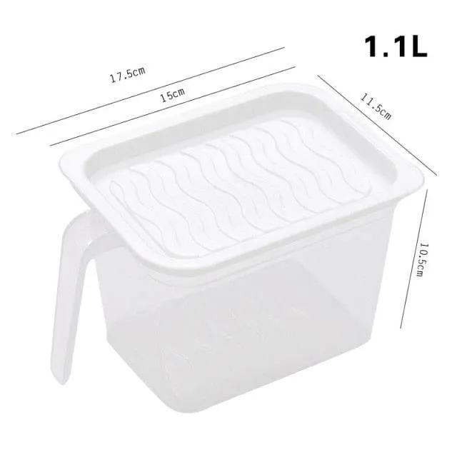 Stackable Transparent Refrigerator Storage Box - Clear Food Organizer