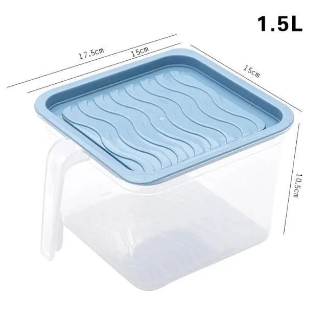 Stackable Transparent Refrigerator Storage Box - Clear Food Organizer