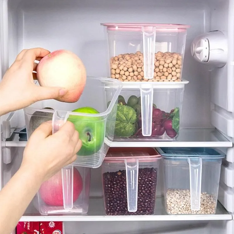 Stackable Transparent Refrigerator Storage Box - Clear Food Organizer