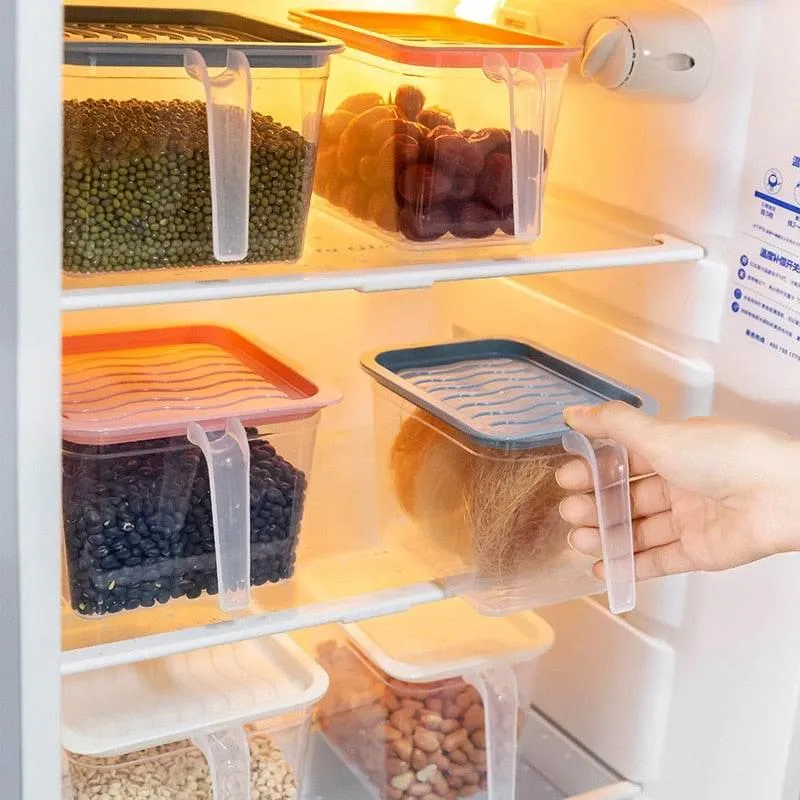 Stackable Transparent Refrigerator Storage Box - Clear Food Organizer