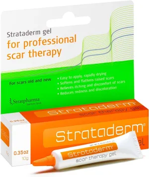Strataderm Professional Scar Therapy Gel | Old and New Scars from General Surgery, Trauma, Wounds, Burns, Bites, Acne & Skin Disease | Reduces Redness, Discoloration, Discomfort & Itch | 10g (0.35oz)
