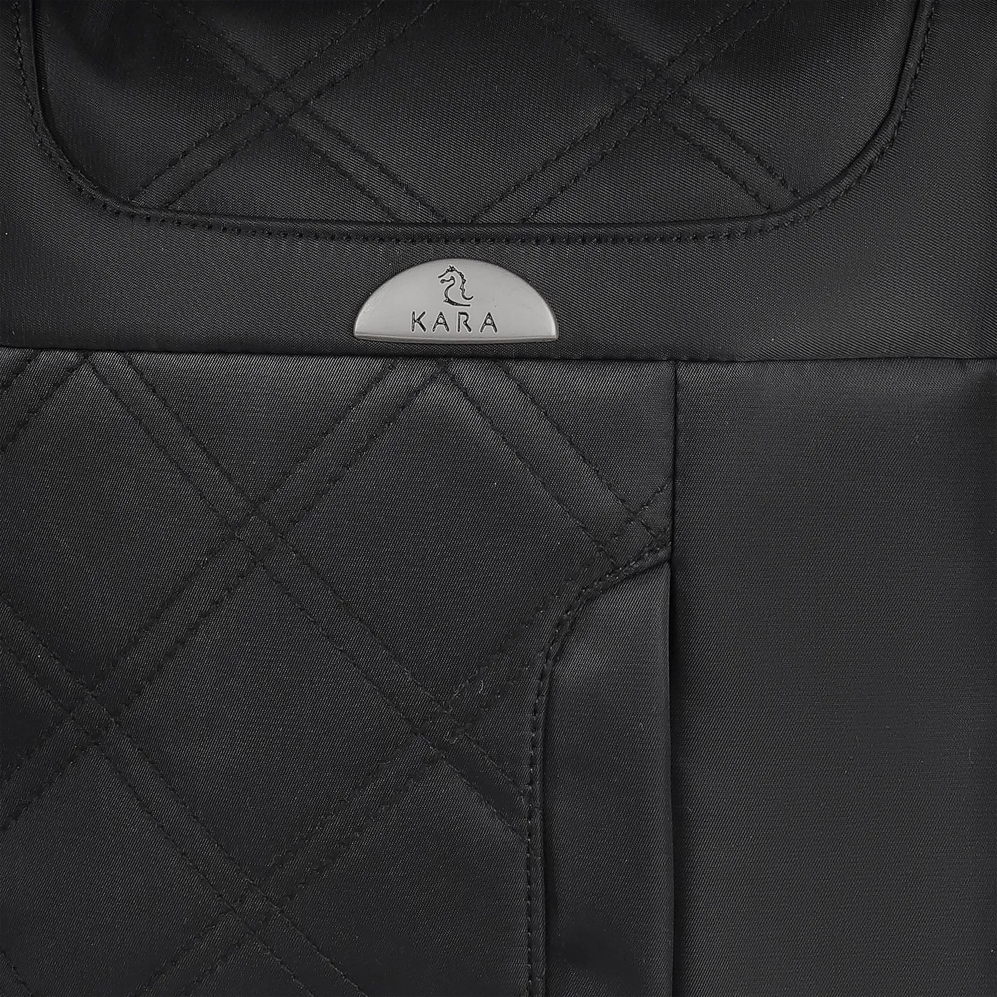 Stylish Black Quilted Nylon Sling Bag