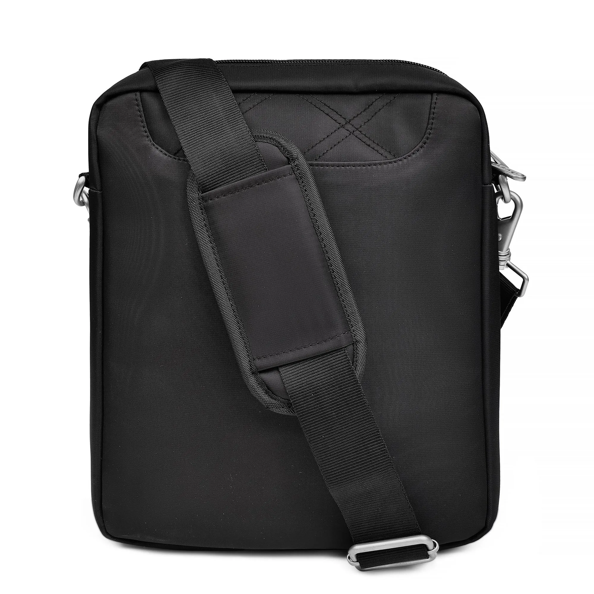 Stylish Black Quilted Nylon Sling Bag