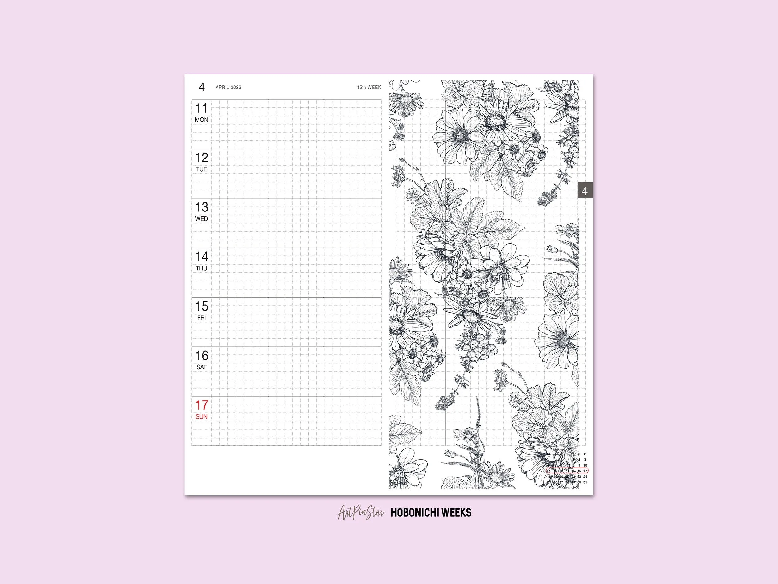Summer Field Flowers Personalized Vellum Dashboard, Pocket, 3.19" x 4.72"