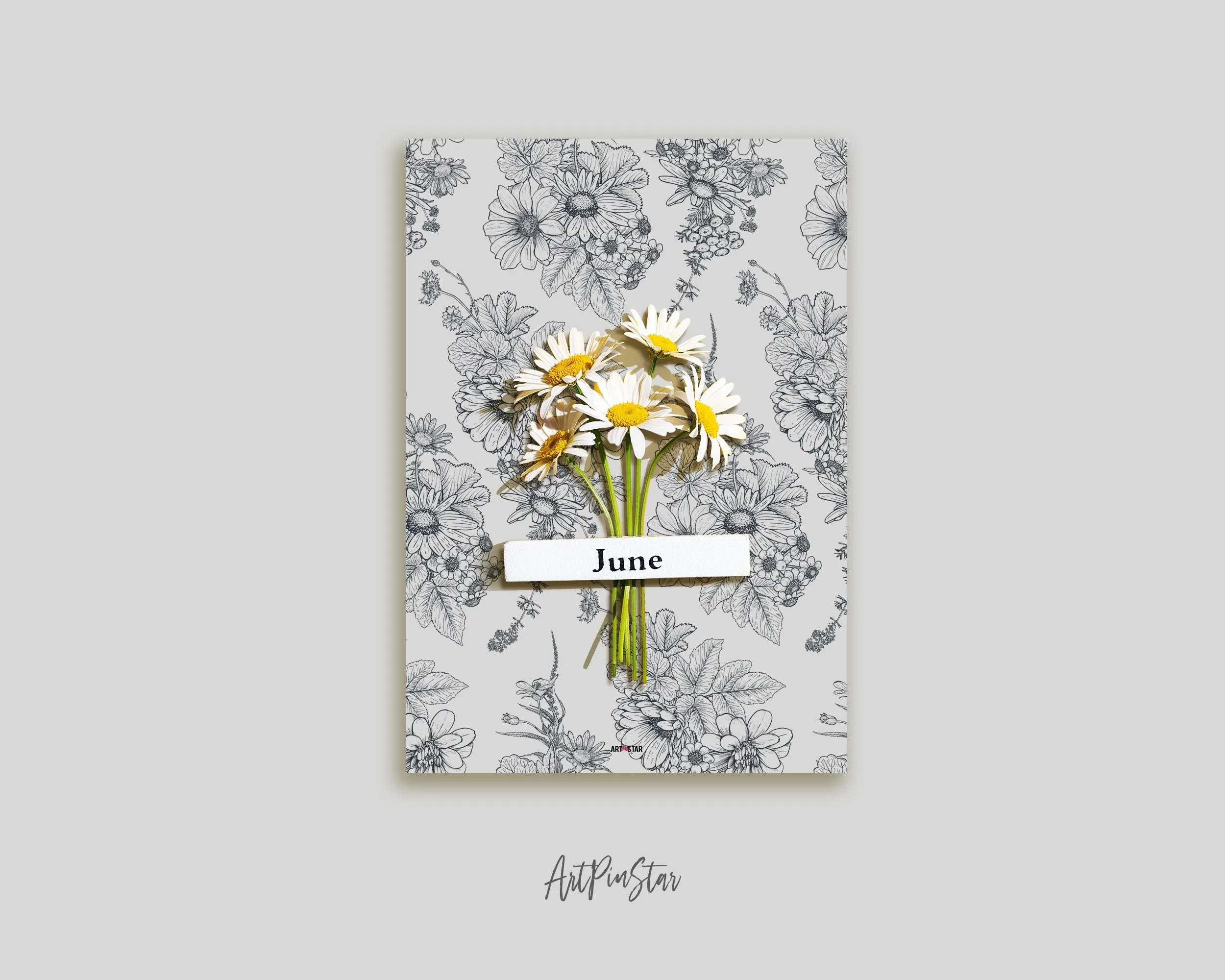 Summer Field Flowers Personalized Vellum Dashboard, Pocket, 3.19" x 4.72"