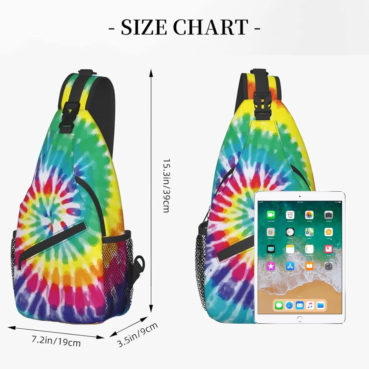 Sunflower And American Flag Sling Backpack Crossbody Shoulder Bags For Women Men, Sling Bag Travel Hiking Chest Bag Daypack