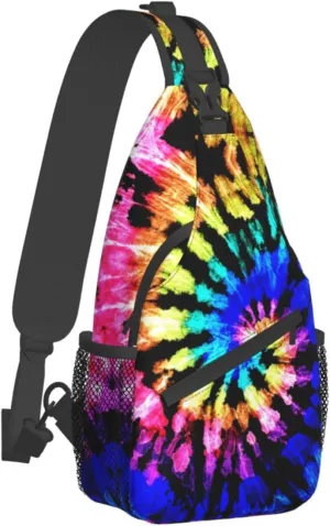 Sunflower And American Flag Sling Backpack Crossbody Shoulder Bags For Women Men, Sling Bag Travel Hiking Chest Bag Daypack