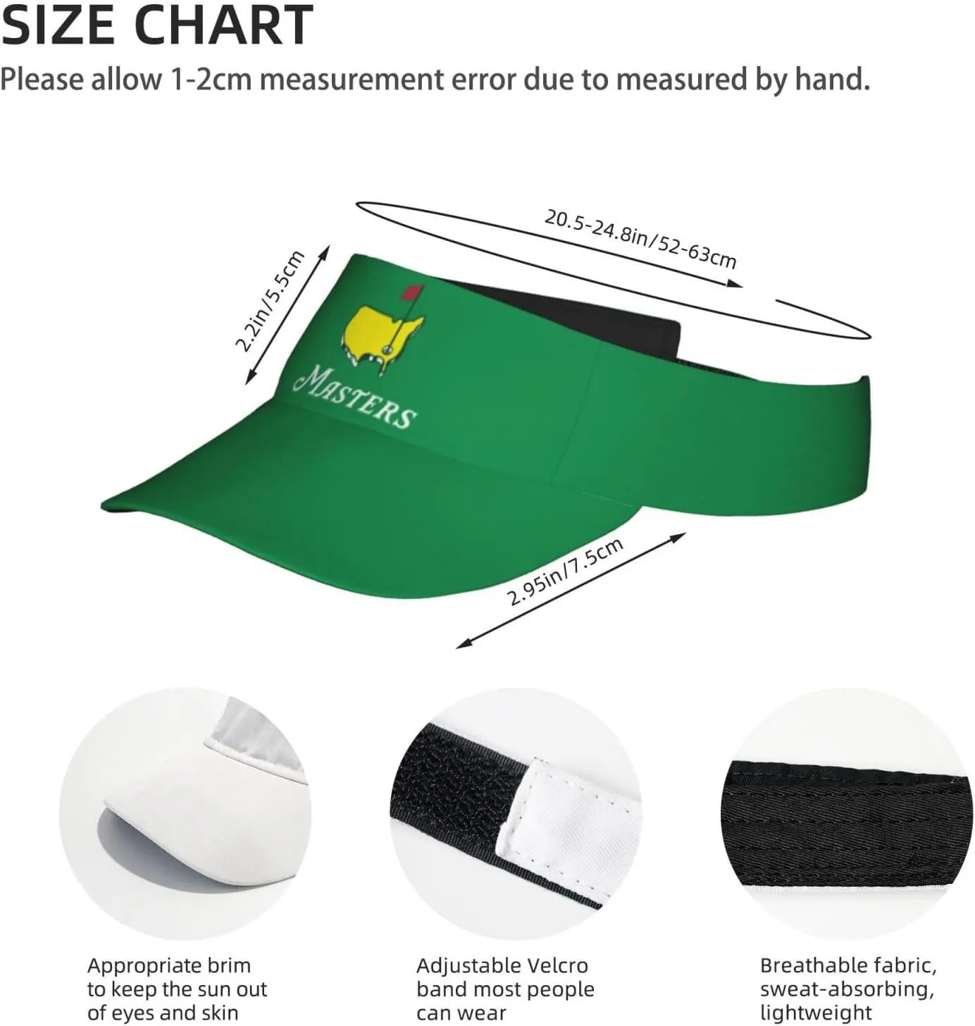 Sunscreen Visor Cap Adjustable Sport Empty Top Baseball Sun Cap for Men Women Sports Outdoor Headwear