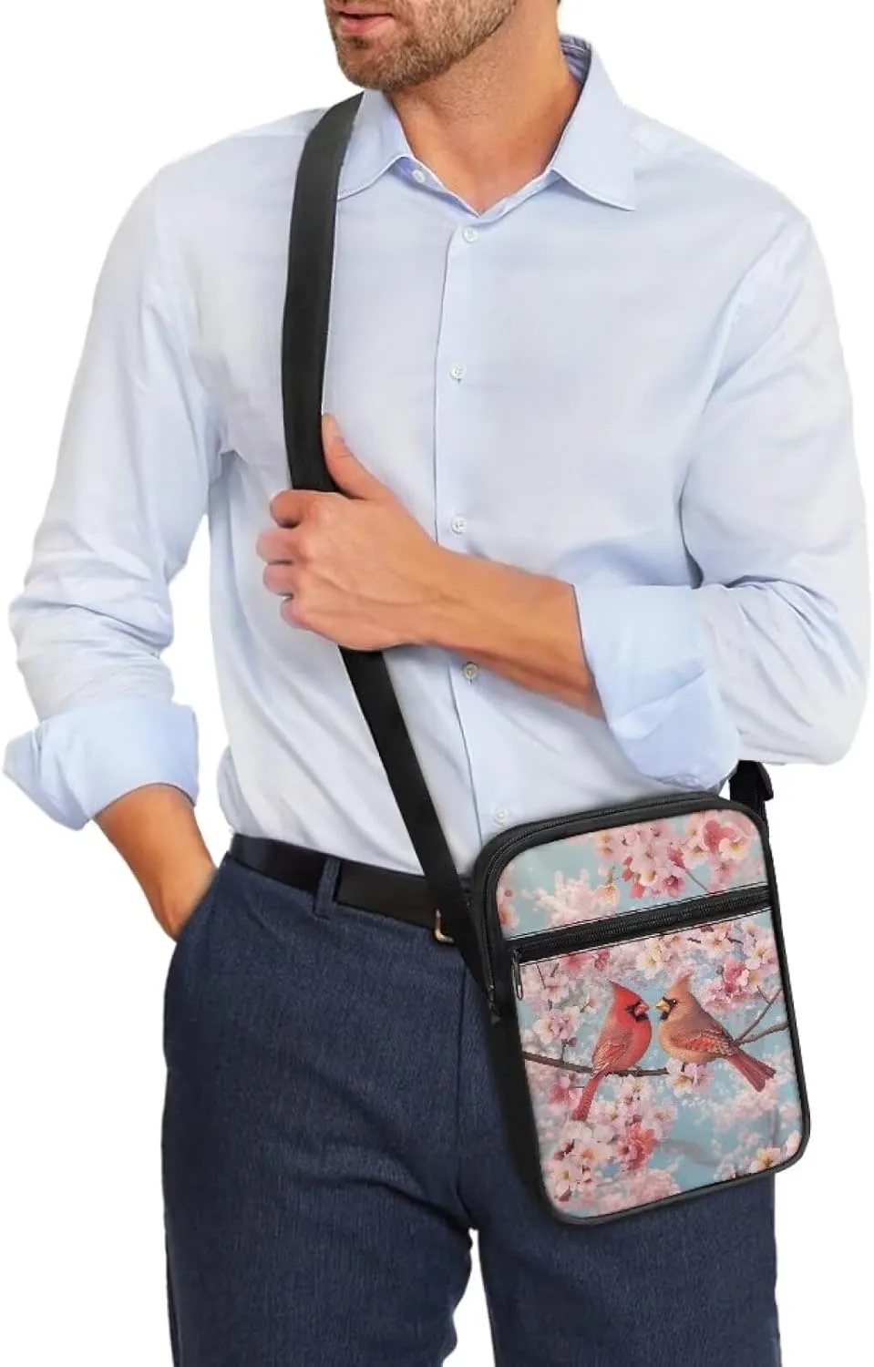 Suobstales Crossbody Bag for Women Men Small Messenger Bag Shoulder Bag Fanny Pack Purse Satchel Bag with Zipper Closure