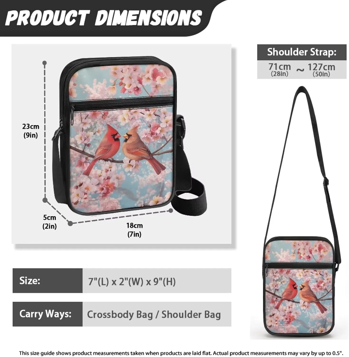 Suobstales Crossbody Bag for Women Men Small Messenger Bag Shoulder Bag Fanny Pack Purse Satchel Bag with Zipper Closure