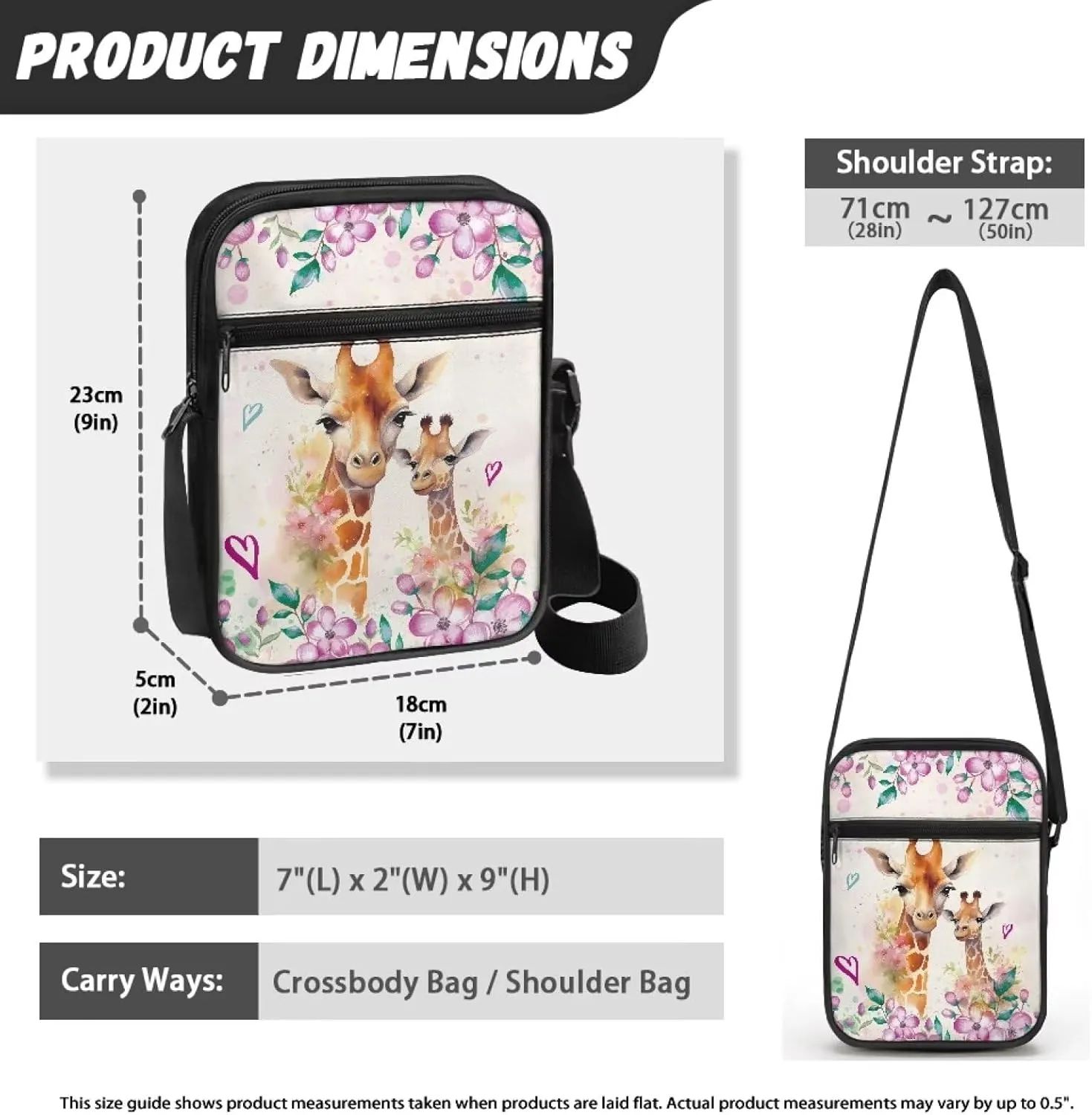 Suobstales Crossbody Bag for Women Men, Small Sling Pack Handbag for Work Business, Lightweight Messenger Shoulder Travel Bag