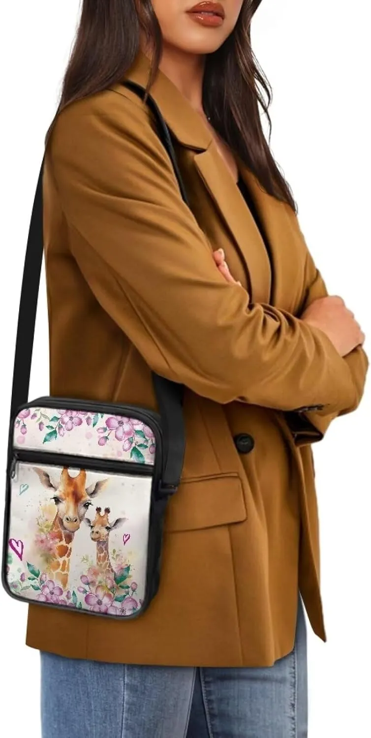 Suobstales Crossbody Bag for Women Men, Small Sling Pack Handbag for Work Business, Lightweight Messenger Shoulder Travel Bag