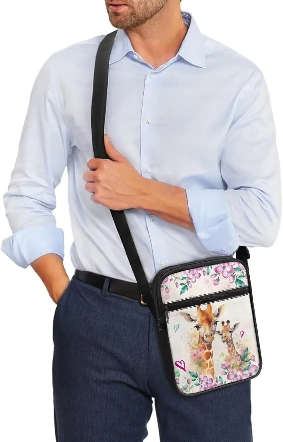 Suobstales Crossbody Bag for Women Men, Small Sling Pack Handbag for Work Business, Lightweight Messenger Shoulder Travel Bag