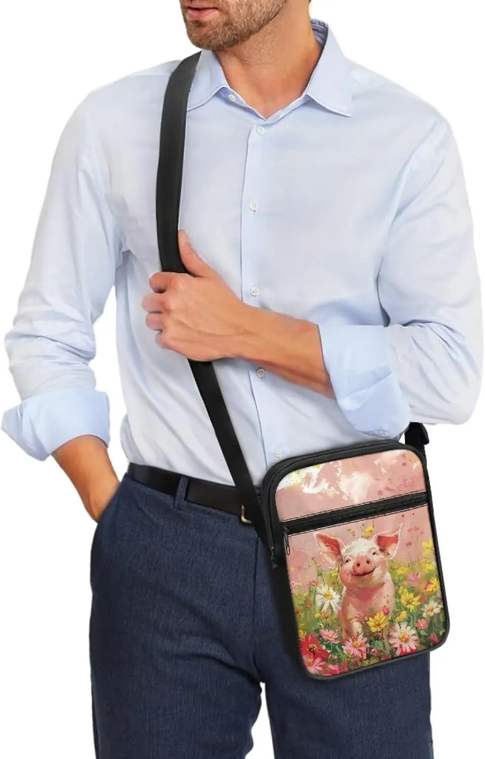 Suobstales Crossbody Bag Sling Purse for Women Men Mini Shoulder Bag Messenger Bag Fanny Back Pack Travel Passport Wallet Bag