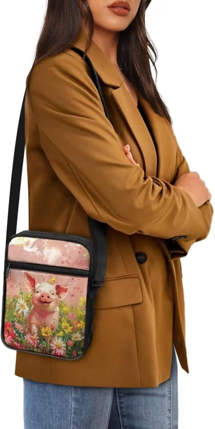 Suobstales Crossbody Bag Sling Purse for Women Men Mini Shoulder Bag Messenger Bag Fanny Back Pack Travel Passport Wallet Bag