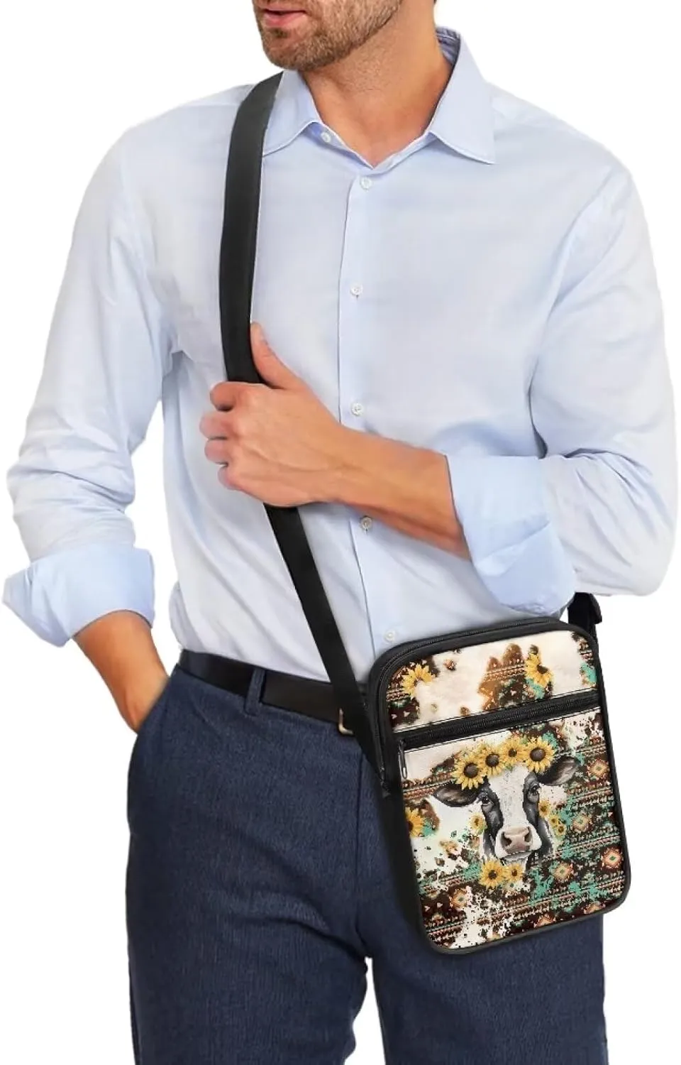 Suobstales Shoulder Bag Crossbody Bag for Women Men Small Messenger Bag Casual Handbag with Adjustable Strap for Work Cycling